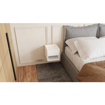 Stolik nocny NUVIA DUO 35'' biały, wiszący