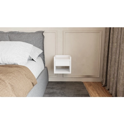 Stolik nocny NUVIA DUO 35'' biały, wiszący
