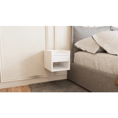 Stolik nocny NUVIA DUO 35'' biały, wiszący