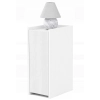 Stolik nocny "NARROW" biały mat, ryfle, wąski 25cm