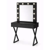 Toaletka z lustrem "LENA BLACK "mat, 75cm, czarne X