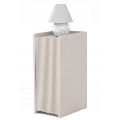 Stolik nocny "NARROW" kaszmir, wąski 25cm, ryfle
