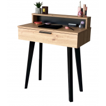 Toaletka / konsola "LENA PLUS" dąb artisan 75cm, bukowe czarne nóżki